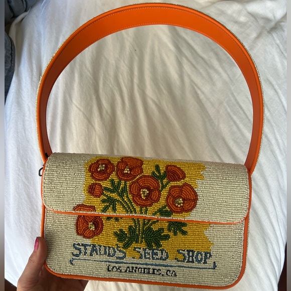 NWT STAUD Tommy California Poppy Shoulder Bag - Picture 7 of 7